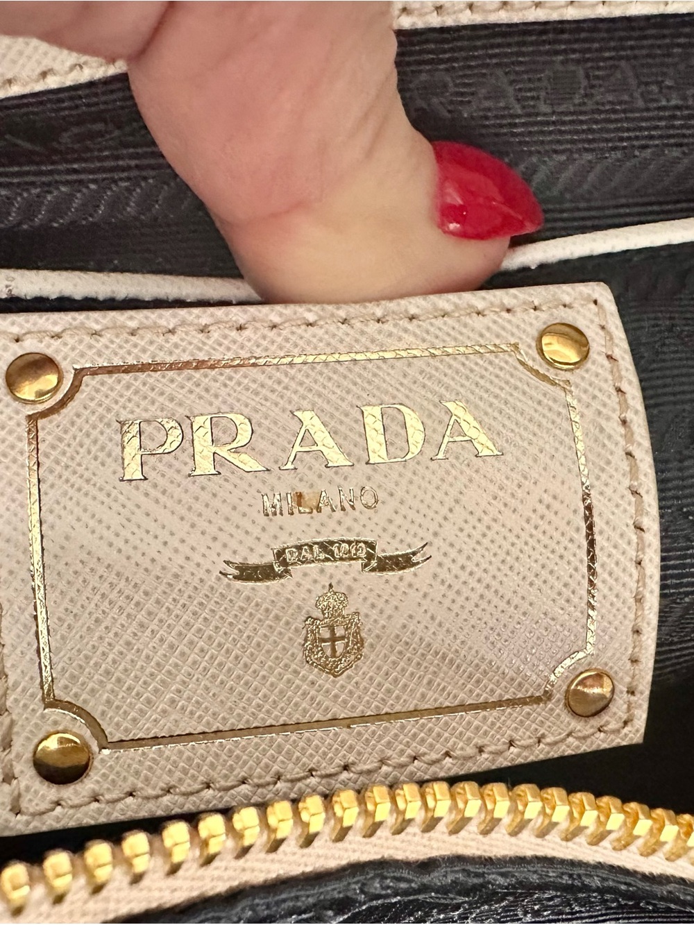 Prada Blue Denim and I our Saffiano Leather Satchel with Gold Hardware - Picture 7 of 15